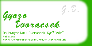 gyozo dvoracsek business card